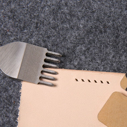 4 in 1 White Steel Diamond Boring Punching Stitching Tool DIY Leather Punch Tool Set, 3mm