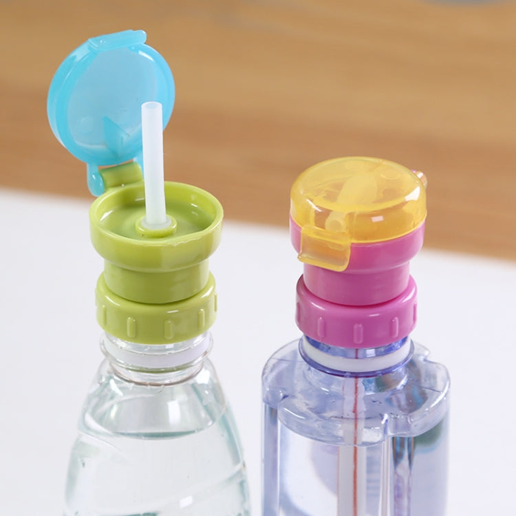 Children Portable Bottled Drinks Anti-overflow Anti-squash Replacement Straw Cap, Green, Red, Blue, Yellow