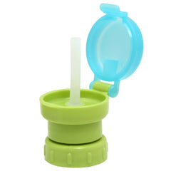 Children Portable Bottled Drinks Anti-overflow Anti-squash Replacement Straw Cap, Green, Red, Blue, Yellow