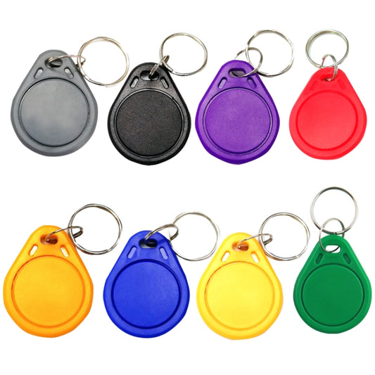 10PCS IC Access Control Card Entree Control M1 Compatibel Fudan Rfid 13.56Mhz Keyfob Sleutelhanger Tag Sleutelhanger, Gray, Purple, Red, Yellow, Blue, Green, Black, Orange