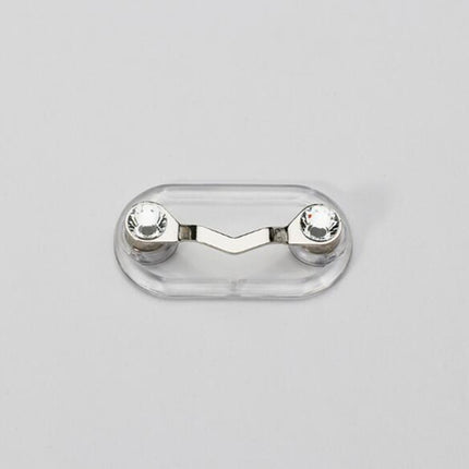 Magnetic Glasses Holder Magnetic Brooch Number Plate Headset Glasses Clip, Black, Silver, White Diamond, Colored Diamond