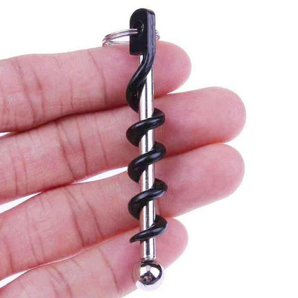 2 PCS Outdoor Creative Corkscrew Pocket Red Wine Tool, Key Ring