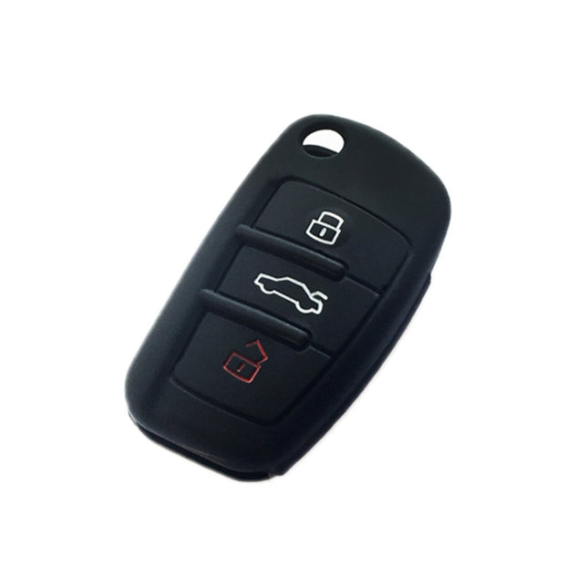 2 PCS Car Key Cover Silicone Flip Key Remote Holder Case Cover for Audi Q3 A3 A1, Black, Green, Pink, Blue, Red