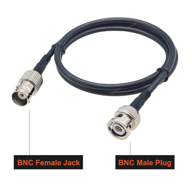BNC Female To BNC Male RG58 Coaxial Adapter Cable, BNC Female To BNC Male 0.5m, BNC Female To BNC Male 1m, BNC Female To BNC Male 1.5m, BNC Female To BNC Male 3m, BNC Female To BNC Male 5m, BNC Female To BNC Male 10m