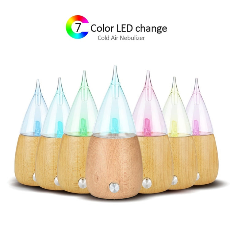 Waterless Diffuser Essential Oil Spray Wood Glass Aromatherapy Air Humidifier, AU Plug, UK Plug, US Plug, EU Plug