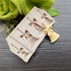 2 PCS Christmas Bells Chocolate Candy Cookie Cake Decorating Tools DIY Baking Fondant Food Grade Silicone Mold, Christmas Bells