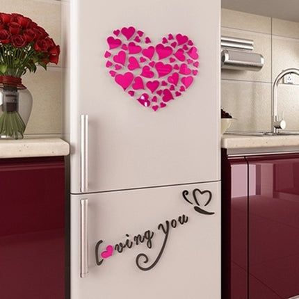 Love Heart DIY Removable Wall Stickers Room Decor 3d Wall Stickers, Size: 40cm x 40cm