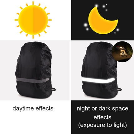 Reflective Light Waterproof Dustproof Backpack Rain Cover Portable Ultralight Shoulder Bag Protect Cover, XL