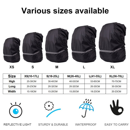 Reflective Light Waterproof Dustproof Backpack Rain Cover Portable Ultralight Shoulder Bag Protect Cover, XL
