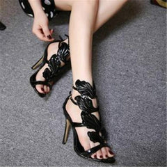 Metal Wings Thin High Heel Women Shoes