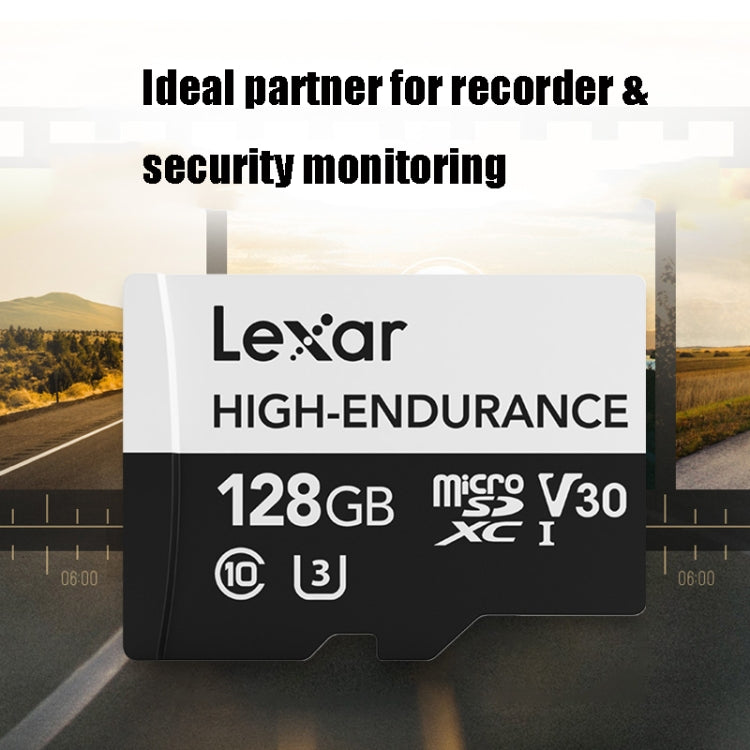 Lexar MicroSDHC 128GB High-endurance Driving Recorder Video Surveillance Camera TF Memory Card Video Card, 128GB