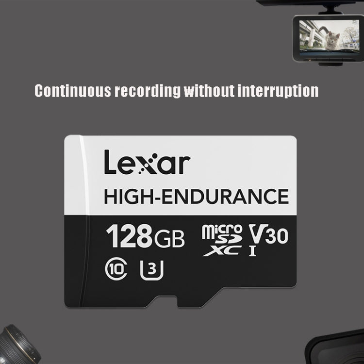 Lexar MicroSDHC 128GB High-endurance Driving Recorder Video Surveillance Camera TF Memory Card Video Card, 128GB
