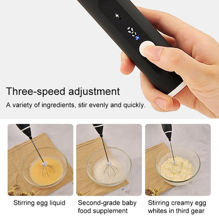 Kitchen Electric Hand-held Egg Beater Milk Coffee Mixer Stainless Steel Mini Handle Mixer, Handle Mixer