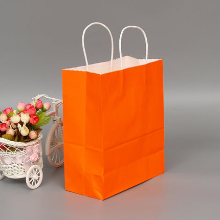 10 PCS Elegant Kraft Paper Bag With Handles for Wedding/Birthday Party/Jewelry/Clothes, 16x22x8cm, 22x27x11cm, 12x15x6cm, 26x33x12cm