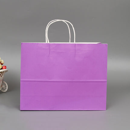 10 PCS Elegant Kraft Paper Bag With Handles for Wedding/Birthday Party/Jewelry/Clothes, 32x25x11cm, 42x31x12cm