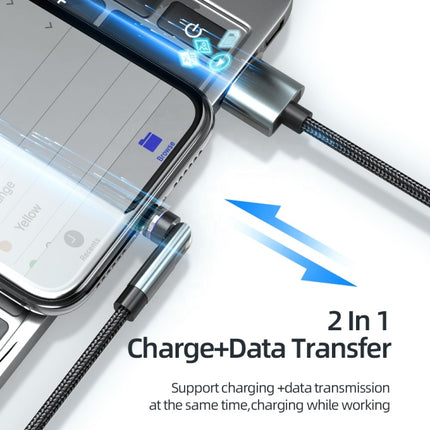 CC57 540 Degrees Rotary Magnetic Fast Charging Data Cable, 1m + Micro USB + Red, 2m + Micro USB + Red, 1m + Micro USB + Black, 2m + Micro USB + Black