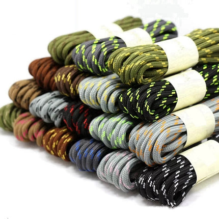 Round High Density Weaving Shoe Laces Outdoor Hiking Slip Rope Sneakers Boot Shoelace, 140cm, 160cm