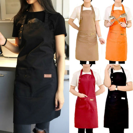 Canvas Apron Milk Tea Coffee Shop Baking Restaurant Fashion Men and Women Overalls