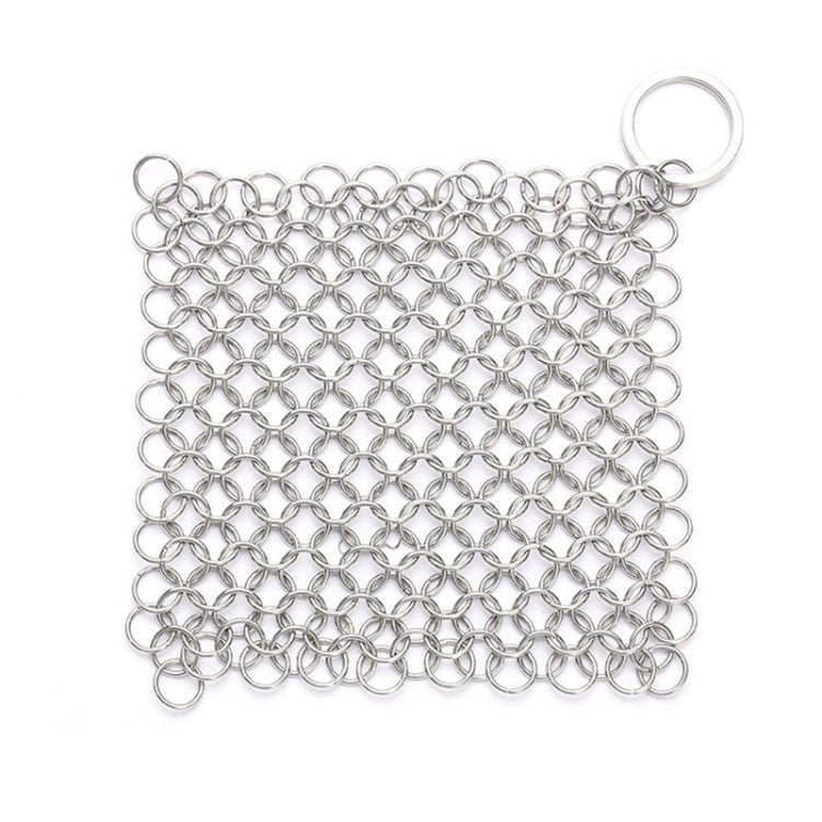 Stainless Steel Square Cast Iron Cleaner Pot Brush Scrubber Home Cookware Kitchen Cleaning Tool