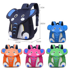 Elephant School Backpack for Children Cute 3D Animal Kids School Bags Boys Girls Schoolbag