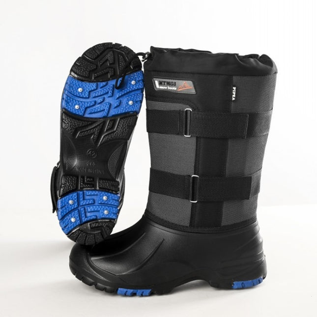 Winter Men Outdoor Snow Shoes Warm Non-slip Steel Nail High Snow Boots, 42, 43, 44, 46