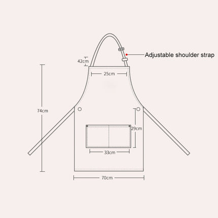 Sleeveless Denim Apron Halter Blue Denim Kitchen Overalls, 71x65cm