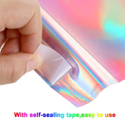 100 PCS / Set  Laser Self Sealing Plastic Envelopes Mailing Bags Gift Packaging Bags, 11.5cmx16.5cm+4cm, 16.5cmx23cm+4cm, 23cmx32.5cm+4cm, 35cmx40cm+4cm