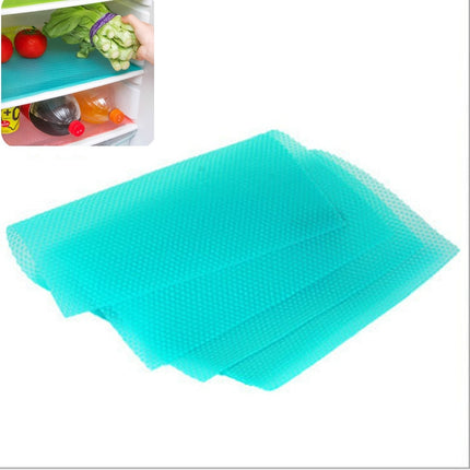 4 PCS / Set Environmentally Friendly Waterproof Washable Antibacterial Antifouling Refrigerator Mat, Transparent White, Transparent Green, Transparent Pink, Transparent Blue, Blue, Green, Pink