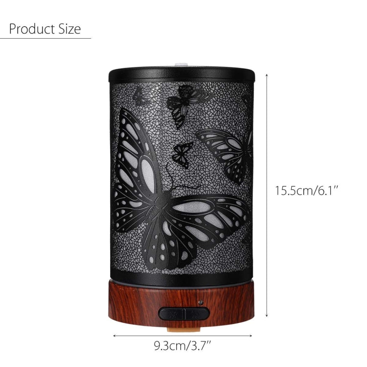 Butterfly Pattern Air Humidifier Essential Oil Diffuser Mist Maker Colorful LED Lamp  Diffuser Aromatherapy Air Purifier, US Plug, EU Plug, UK Plug