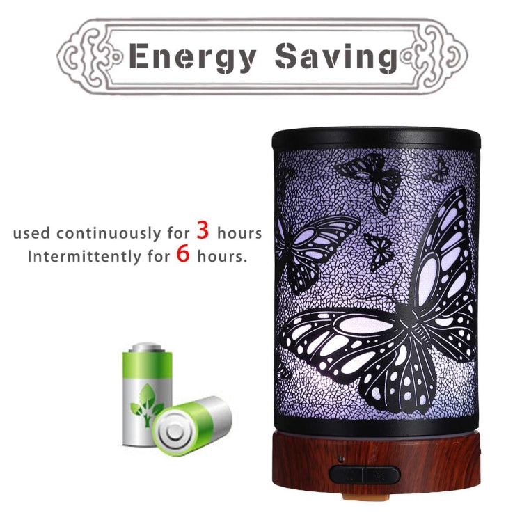 Butterfly Pattern Air Humidifier Essential Oil Diffuser Mist Maker Colorful LED Lamp  Diffuser Aromatherapy Air Purifier, US Plug, EU Plug, UK Plug