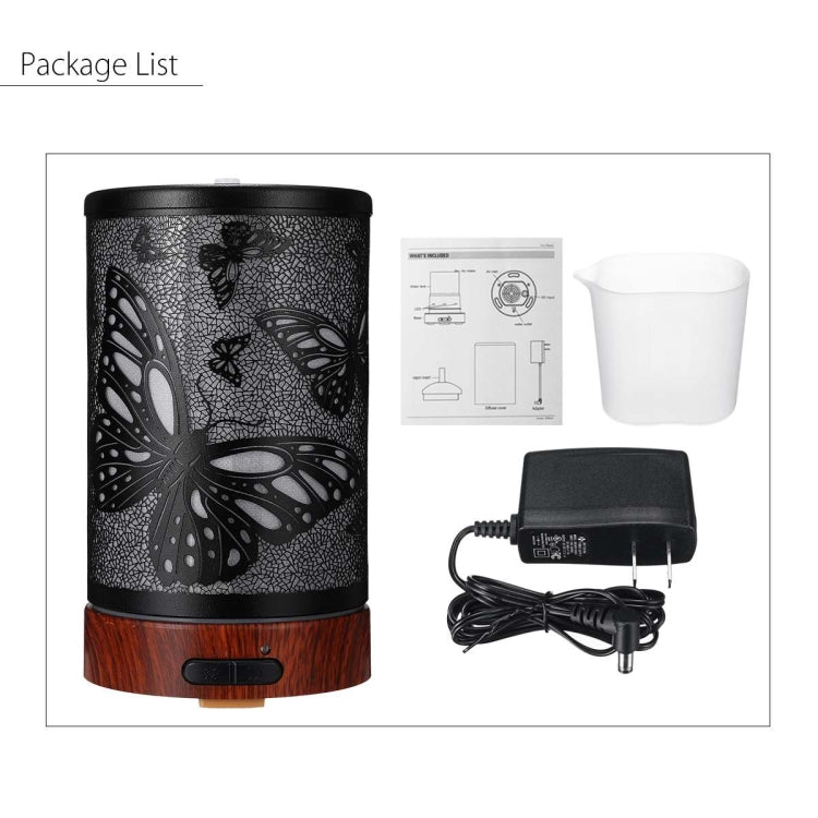 Butterfly Pattern Air Humidifier Essential Oil Diffuser Mist Maker Colorful LED Lamp  Diffuser Aromatherapy Air Purifier, US Plug, EU Plug, UK Plug