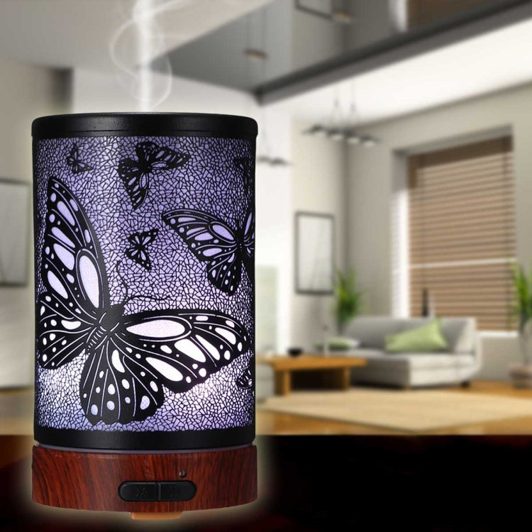 Butterfly Pattern Air Humidifier Essential Oil Diffuser Mist Maker Colorful LED Lamp  Diffuser Aromatherapy Air Purifier, US Plug, EU Plug, UK Plug