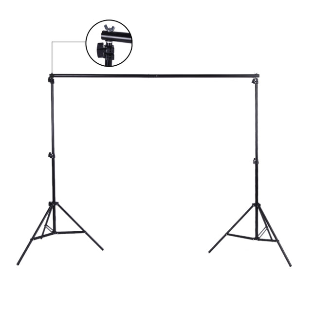 200 * 300cm Photo Studio Background Support Backdrop Crossbar Kit, 200x300cm