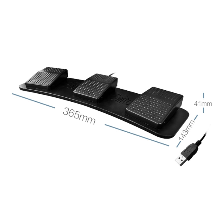 Pcsensor FS23 CF Foot Pedal Switch Keyboard Control Mouse Game Combo Pedal