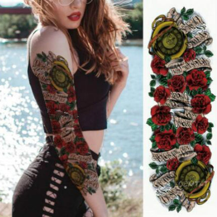 Large Arm Sleeve Waterproof Temporary Tattoo Sticker