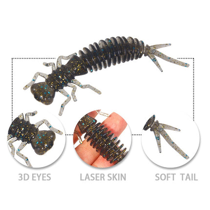 15 PCS 8-color Larvae Silicone Soft Bait Lure Bait