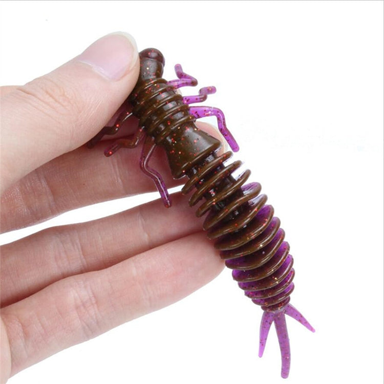 15 PCS 8-color Larvae Silicone Soft Bait Lure Bait, 55MM, 75MM, 100MM