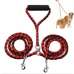 Double Dog Leashes Anti-winding Pet Traction Rope, 1.4m