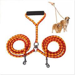 Double Dog Leashes Anti-winding Pet Traction Rope, 1.4m