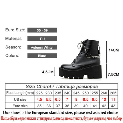 Platform - Soled Martin Boots Side Zipper Handsome Ankle Boots