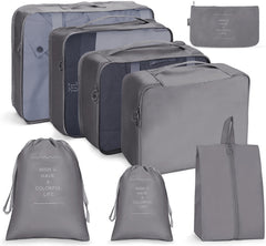 Travel Storage Bag Set Folding Storage Bag, 7 In 1, 8 In 1 Beam Mouth, 8 In 1 Cosmetic Bag