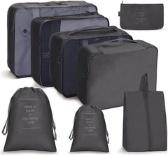 Travel Storage Bag Set Folding Storage Bag, 7 In 1, 8 In 1 Beam Mouth, 8 In 1 Cosmetic Bag