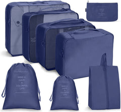 Travel Storage Bag Set Folding Storage Bag, 7 In 1, 8 In 1 Beam Mouth, 8 In 1 Cosmetic Bag