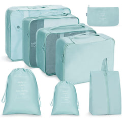 Travel Storage Bag Set Folding Storage Bag, 7 In 1, 8 In 1 Beam Mouth, 8 In 1 Cosmetic Bag
