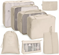 Travel Storage Bag Set Folding Storage Bag, 7 In 1, 8 In 1 Beam Mouth, 8 In 1 Cosmetic Bag