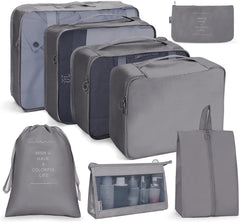 Travel Storage Bag Set Folding Storage Bag, 7 In 1, 8 In 1 Beam Mouth, 8 In 1 Cosmetic Bag