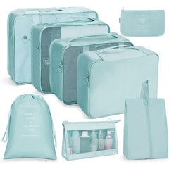 Travel Storage Bag Set Folding Storage Bag, 7 In 1, 8 In 1 Beam Mouth, 8 In 1 Cosmetic Bag