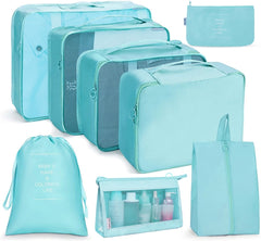Travel Storage Bag Set Folding Storage Bag, 7 In 1, 8 In 1 Beam Mouth, 8 In 1 Cosmetic Bag