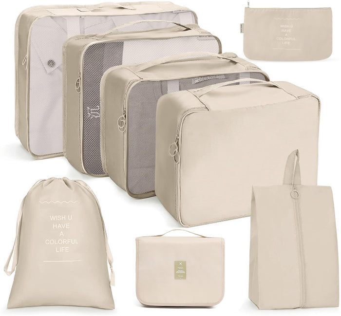 Travel Storage Bag Set Folding Storage Bag, 8 In 1 Toiletry Bag, 9 In 1 Cosmetic Bag, 9 In 1 Toiletry Bag