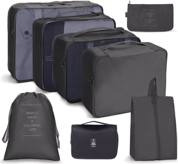 Travel Storage Bag Set Folding Storage Bag, 8 In 1 Toiletry Bag, 9 In 1 Cosmetic Bag, 9 In 1 Toiletry Bag